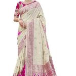 acquard Work Woven Saree with Unstitch Blouse Piece